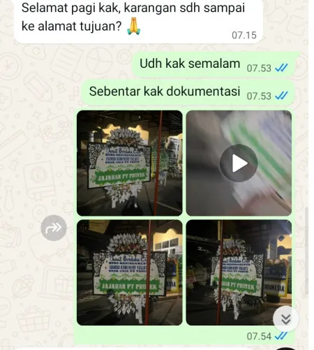 Pengiriman Papan Bunga Selamat Kayu Putih